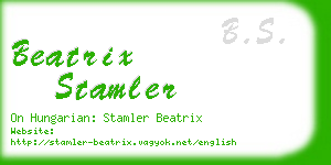 beatrix stamler business card